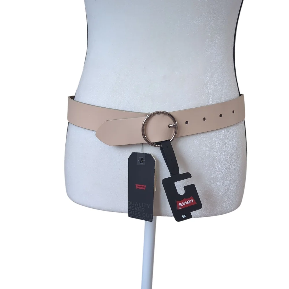 NWT Levi's Ring Buckle Belt XS Nude Pale Pink